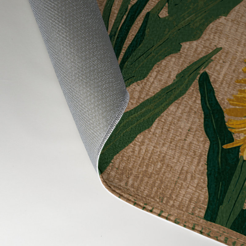 Tapis d'intérieur et d'extérieur brun Botanical, Rectangle 9 pi x 12 pi
