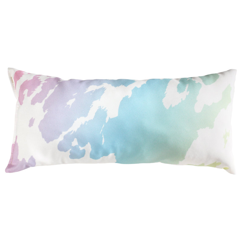 Animal Print Reversible Throw Pillow, Pastel Gradient