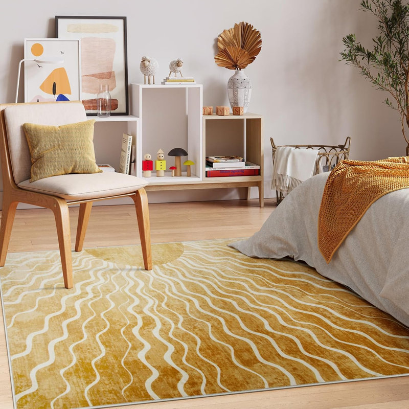 Water-Washable Printed Area Rug