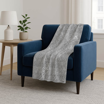Addison Machine Washable Sherpa ASB825 Squares Throw Blanket