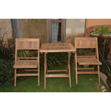 Gintas Outdoor 3 - Piece Teak Bistro Set