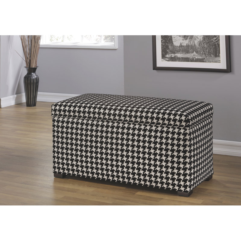 Banc de rangement Bagnall, Noir / blanc