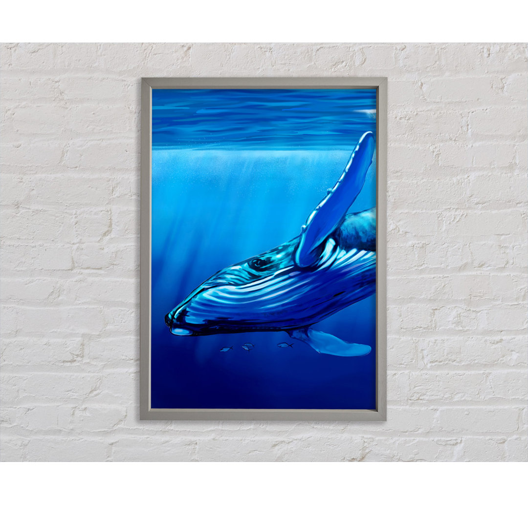 Whale Blues - Einzelner Bilderrahmen Kunstdrucke auf Leinwand