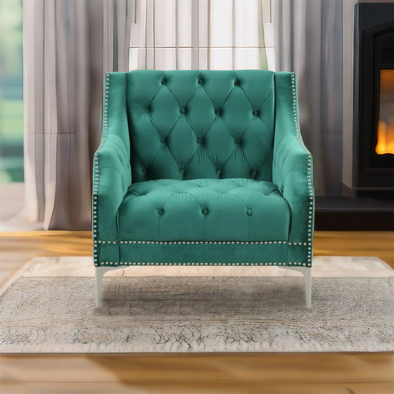 Hannetraud 33,5 de large, 100 % polyester vert