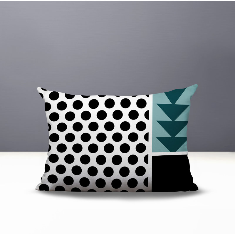Oreiller rectangulaire réversible intérieur / extérieur Snazzy, Émeraude, Rectangulaire H 14 po x l 20 po