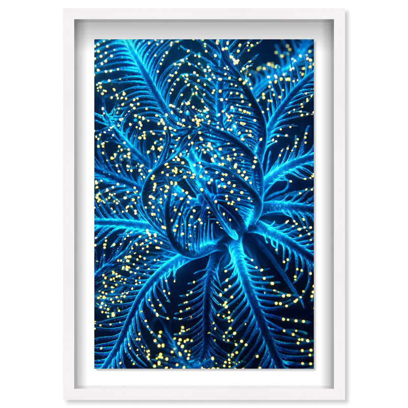 Neon Bloom Print by Oliver Gal, 55.5"H x 37.5"W, White Shadowbox