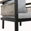 Ensemble de canapé modulaire d'extérieur 4 pièces pour 4 personnes avec ensemble de conversation pour terrasse et coussins et table basse