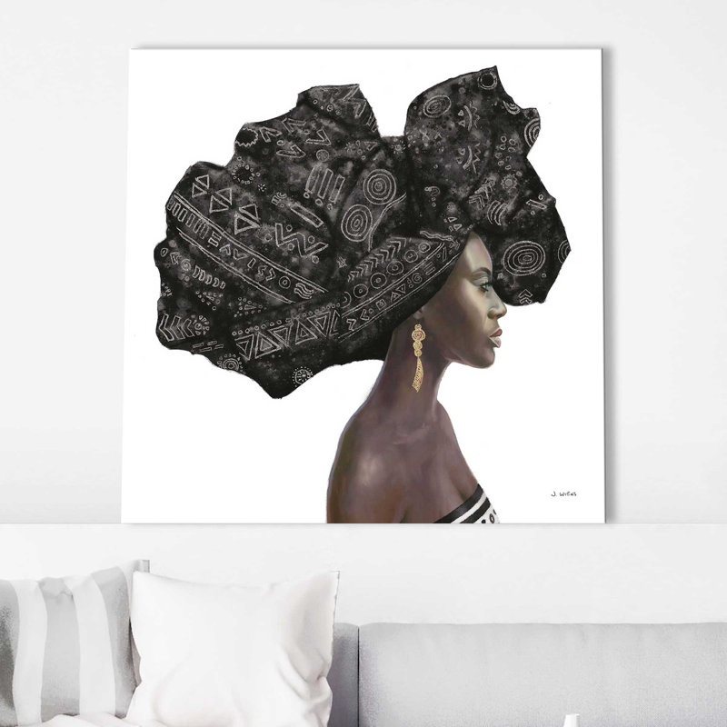«Pure Style II Black» par James Wiens, Toile tendue, H 24 po x l 24 po x P 1,5 po