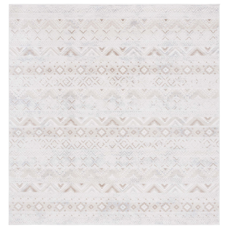 Kaleel Performance Southwestern Rug, Square 6'7"