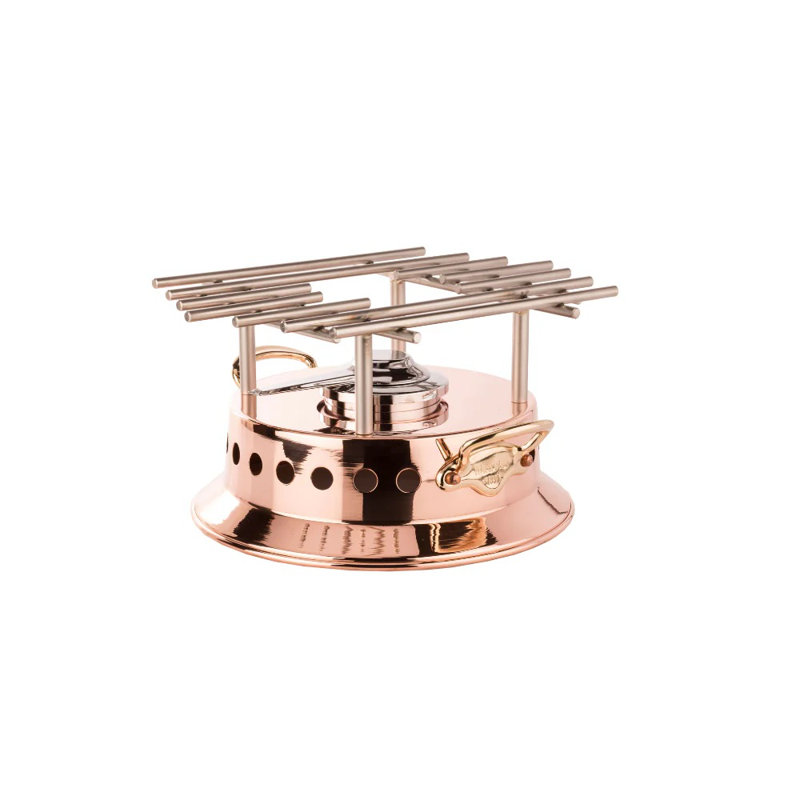 Mauviel M'PLUS Portable Heater With Brass Handle, 8.6-In