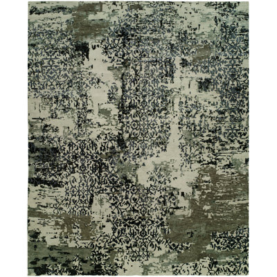 Haneen Abstract Area Rug in Gray
