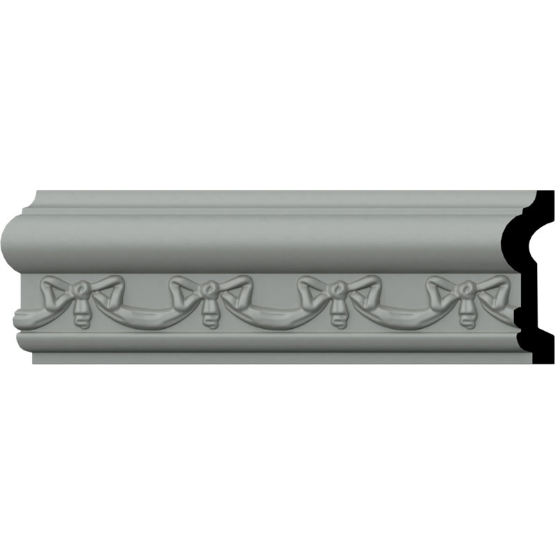 Federal Style White Polyurethane Crown Moulding Set