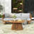 Patio Furniture Set, Outdoor 3 Seater Sofa And Round Coffee Table-1283438435