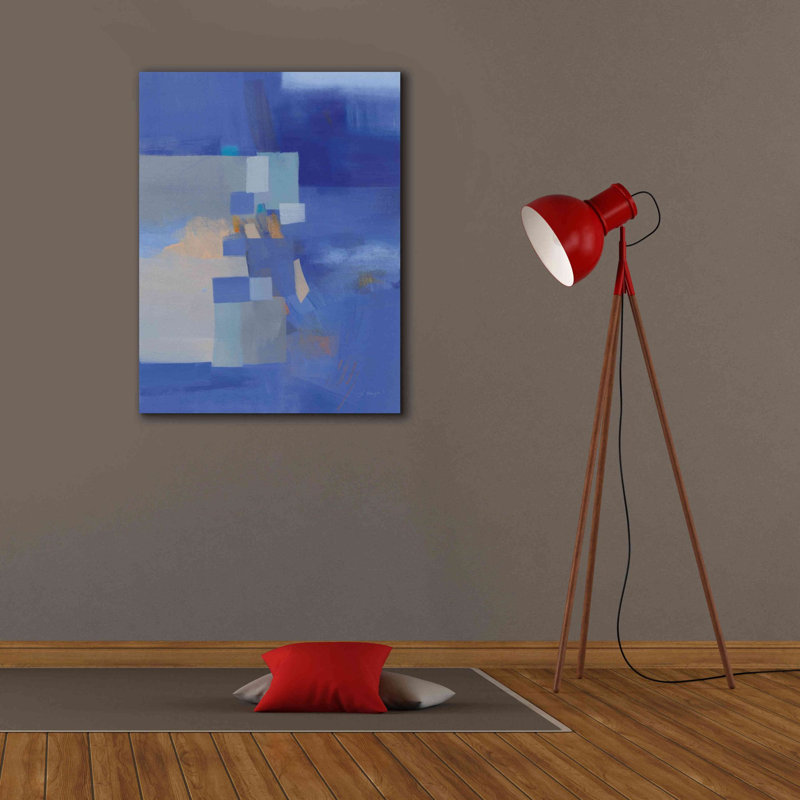 «Blue Dawn» par Jo Maye, art mural sur toile, H 34 po x l 26 po x P 1,5 po