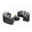 Outstanding Half-Moon Patio Furniture Set with Tempered Glass Table for Outdoor Enjoyment-2108783045