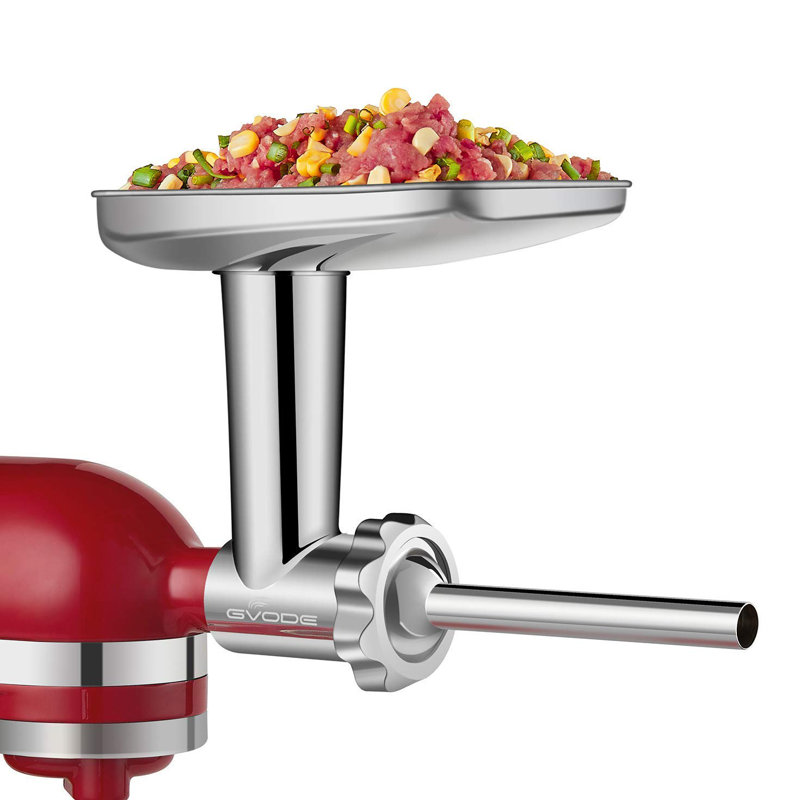 Hachoir à viande GVode, compatible avec les batteurs sur socle KitchenAid®, acier inoxydable
