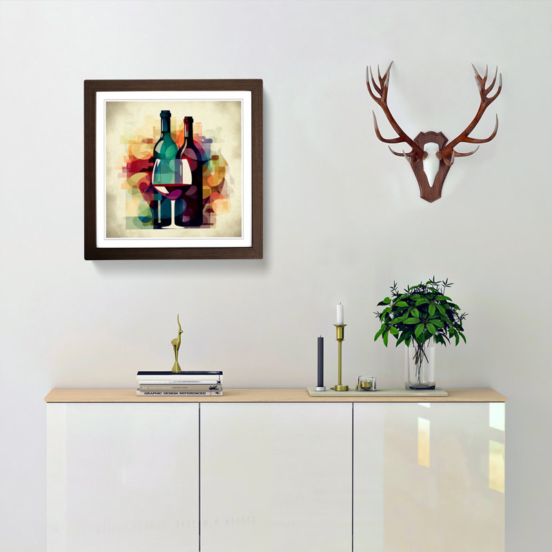 Wine Graphic Art - Framed Print, Walnut