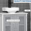 Armoire de salle de bain sous le lavabo en gris et blanc