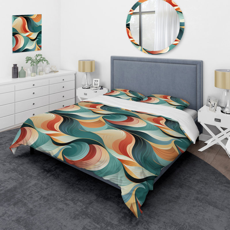 Ensemble de housse de couette Coastal, Housse de couette simple + 1 taie décorative stan