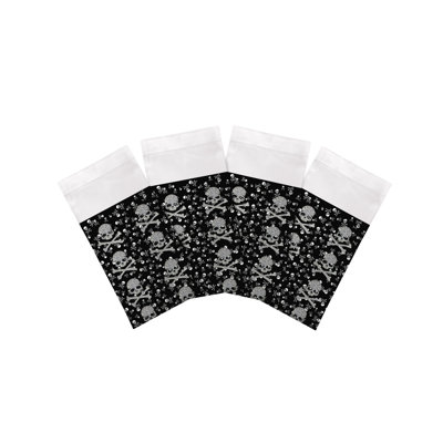 Petites serviettes de table en satin de coton Crossbones