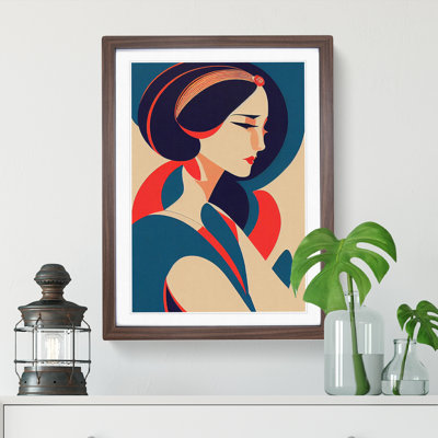 XV1022-775X Art Deco Woman No.5 - Single Picture Frame Print