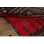 Tapis en laine rouge/beige/noir 3 pi 6 po x 5 pi 8 po one-of-kind à la main-noué la new age