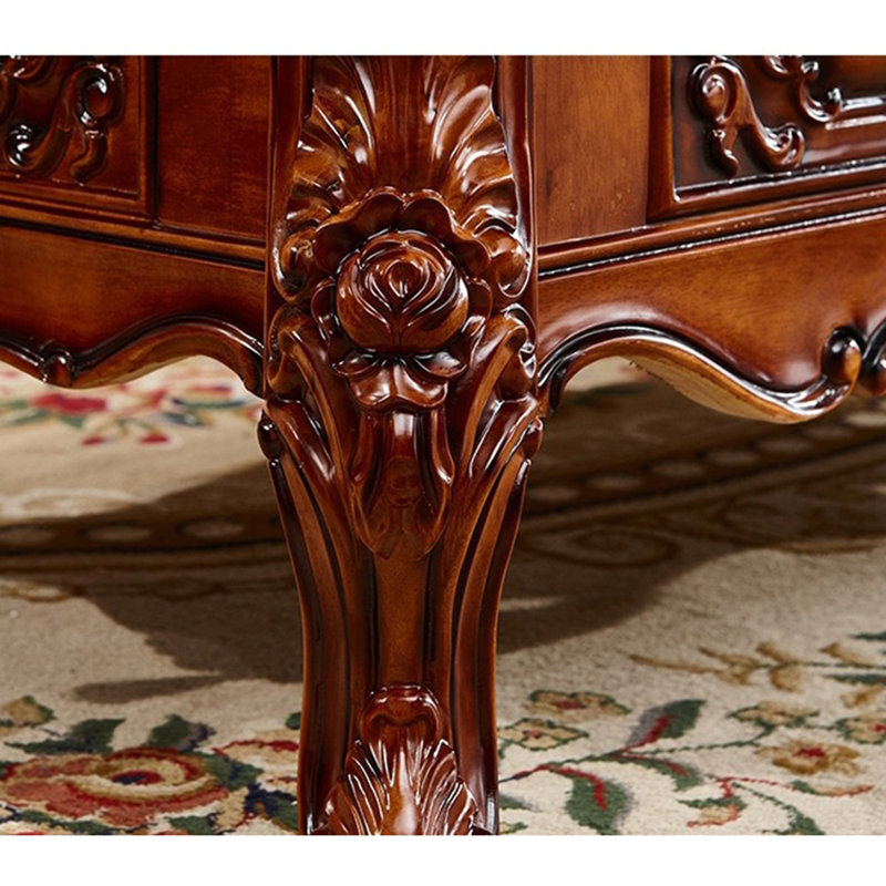 table de bout à tiroir en marbre et bois massif, H 22,83 po x L 27,56 po x l 27,56 po