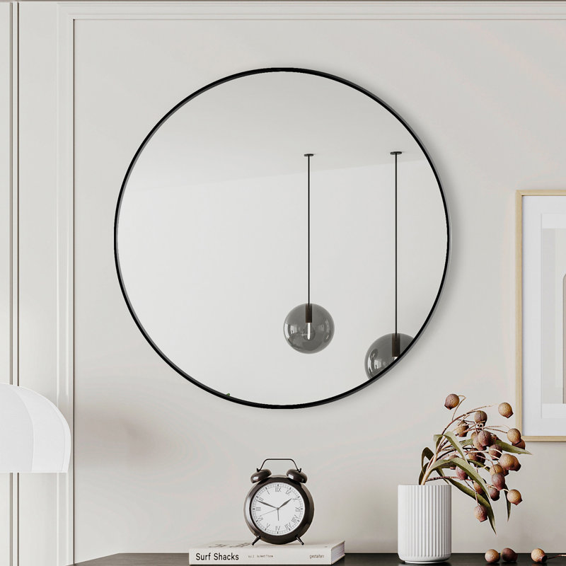 Miroir mural miroir de meuble-lavabo rond 28 po