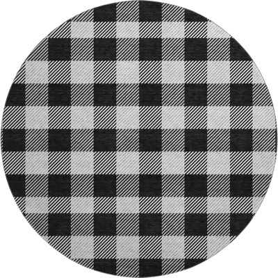 Premium Machine Washable Prisco Black Rug