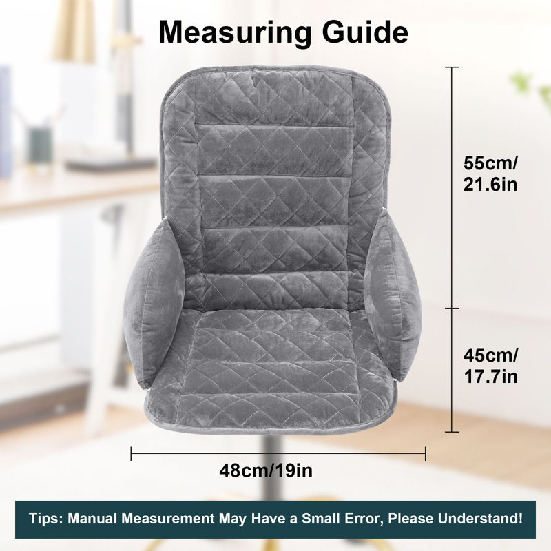 Housse de chaise de bureau intégrée, Gris