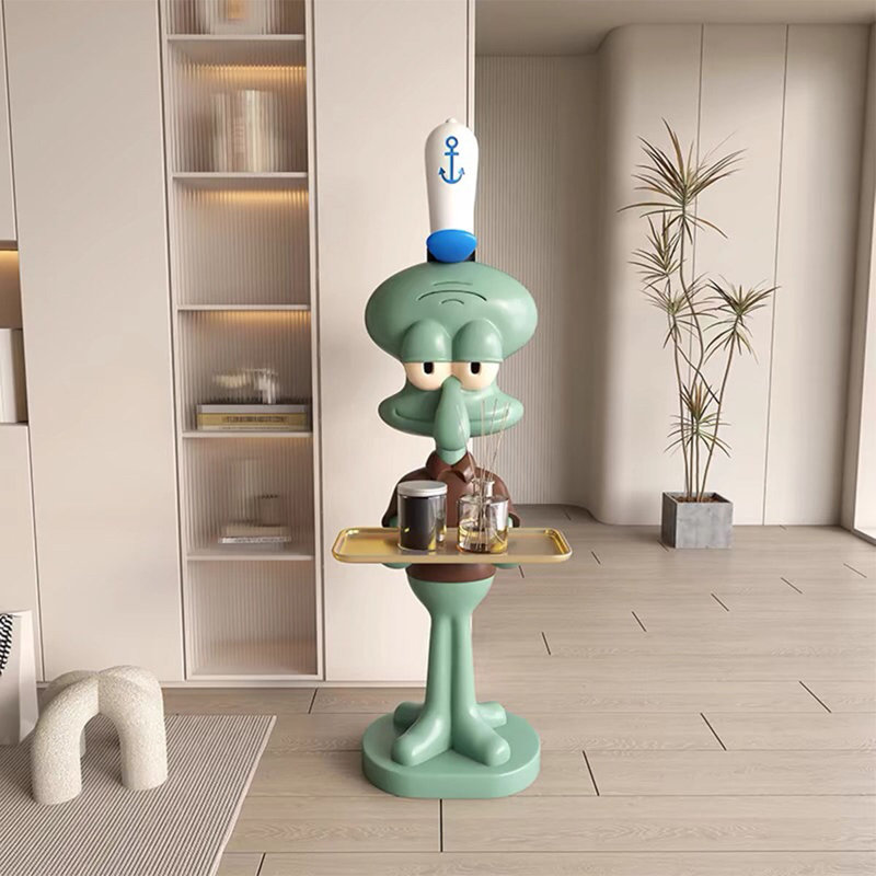 Élégante pièce de décoration en résine Squidward