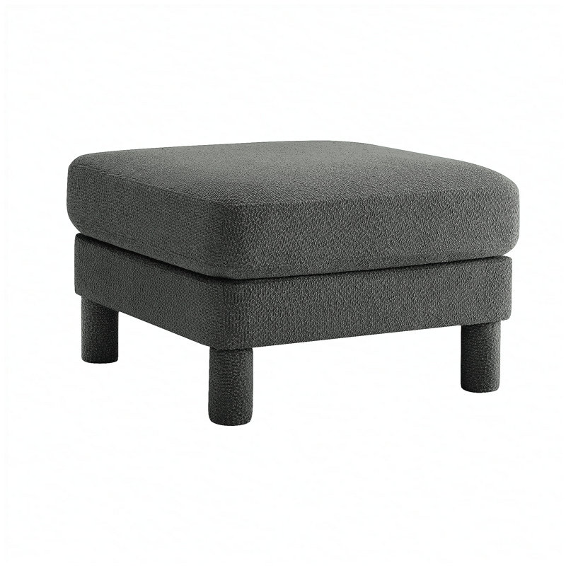 Lucas Ottoman Polyester-Dark Grey, Dark Gray