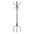 Coat Rack, Hall Tree, Free Standing, 8 Hooks, Entryway, 74"H, , Black Metal, Transitional