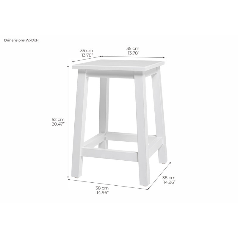 Angellique Solid Wood Accent Stool