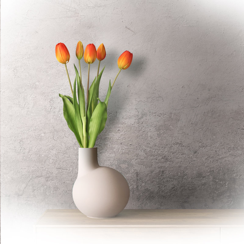 Tige de tulipe douce au toucher, Orange
