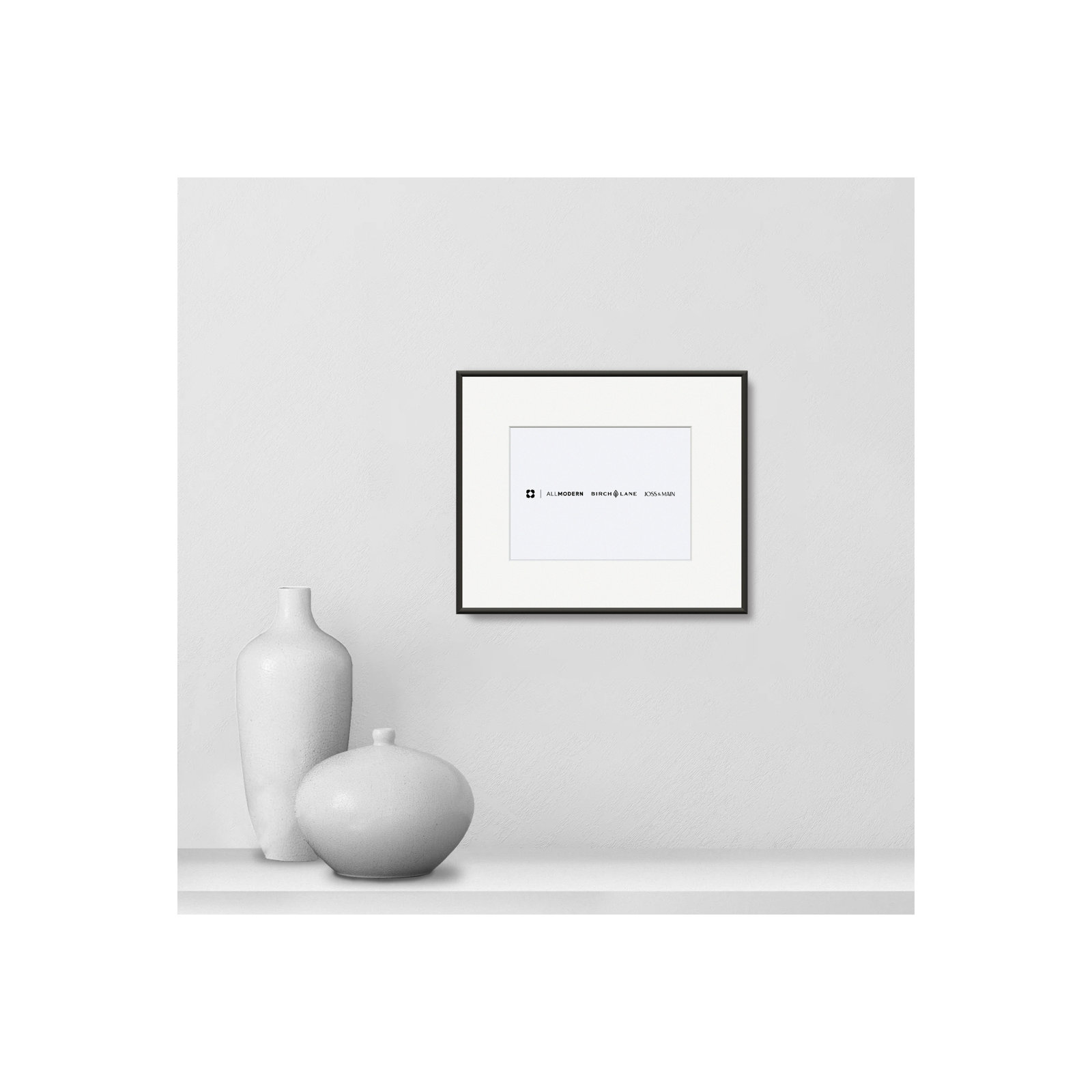 Feronia Metal Picture Frame with Mat, Black, 7" x 5"