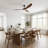Modern Ceiling Fan With Light, Solid Walnut Wood 3 Blade Ceiling Fan ,dc Quiet Reversible Motor,smart App & Remote Control-1035808505