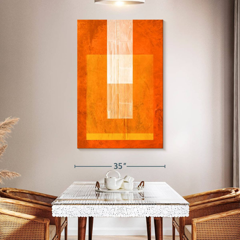 Avery Orange Paper II, 51" H x 34" W