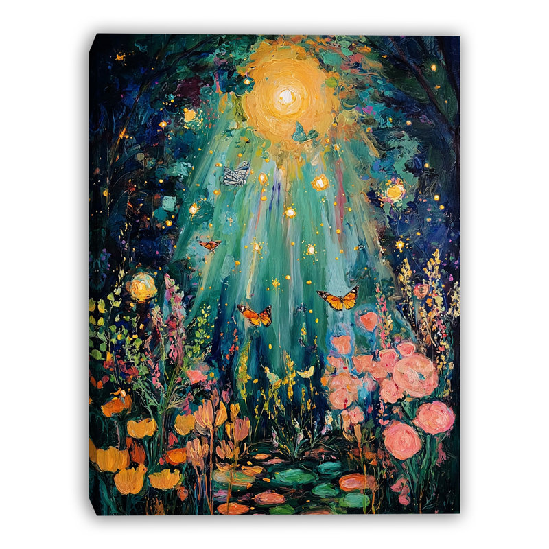 Art doré sur toile Golden Meadow Glow, H 24 po x l 16 po x P 1 po