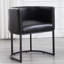 Chaise rembourrée en similicuir avec accoudoirs-1349986817-1349986820