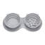 Bol portatif pliable pour animaux à transport lent à déplacement lent 14,17 x 7,28 x 2,16 po, gris