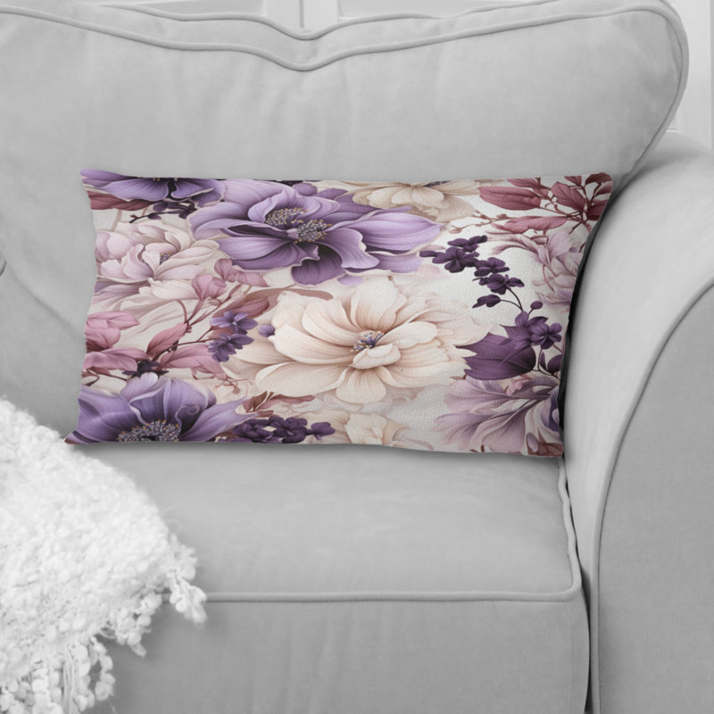 Ethereal Floral Delight Victorian Motif III - Coussin imprimé floral