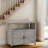 Solid Fir Wood Patio Storage Cabinet With Grey Outdoor Indoor Bar Table , Elegant Slatted Design For Stylish Display, Large Space Tool Management Buffet Cabinet, Sophisticated Look, Multi - Purpose-493985458