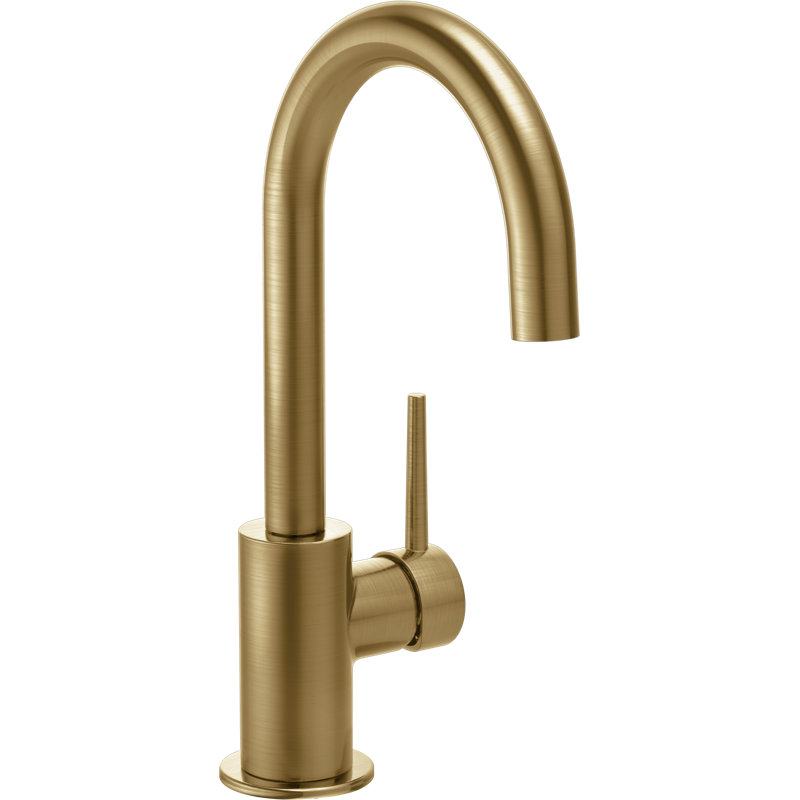 Delta Trinsic Swivel Bar Faucet, Single Handle Prep Sink Faucet, Brilliance Champagne Bronze
