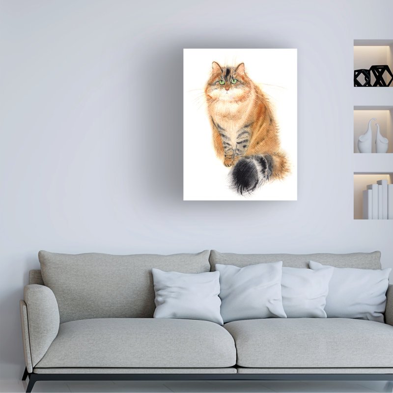 «Siberian Cat» par Elena Bolgova - peinture sur toile tendue, H 24 po x l 18 po x P 2 po