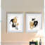 «Black & Gold Splash II», ensemble de 2 reproductions d'art sur papier encadrées