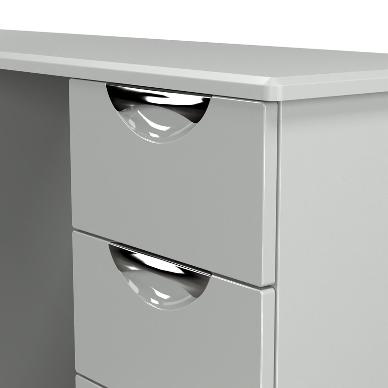 Taghi Double Pedestal Desk, Grey