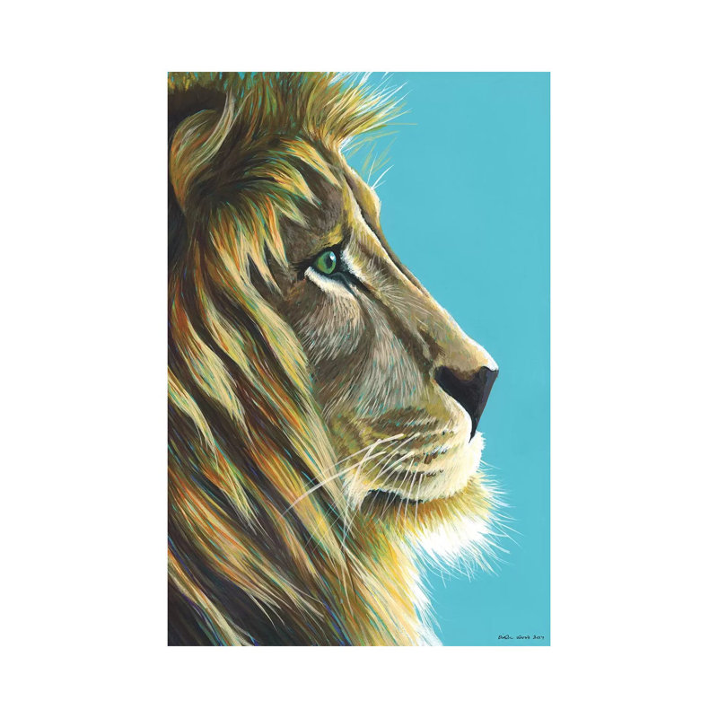 Lion King by Kirstin Wood - Wrapped Canvas Painting, 66.04 cm H x 45.72 cm W x 1.91 cm D