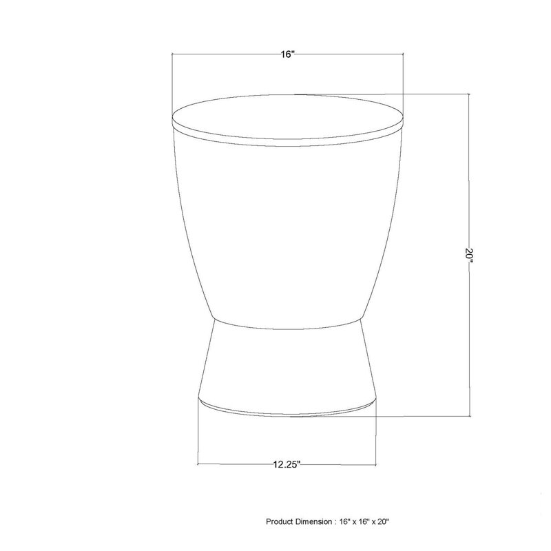 Table d'appoint Dipalma Drum