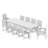11-Piece High back Dining set for outdoor swimming pool, garden and lawn.-539130993